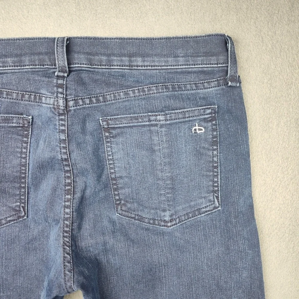 Rag Bone Jeans Womens 29 Blue Skinny Dark Wash Distressed‎ Denim Pants School